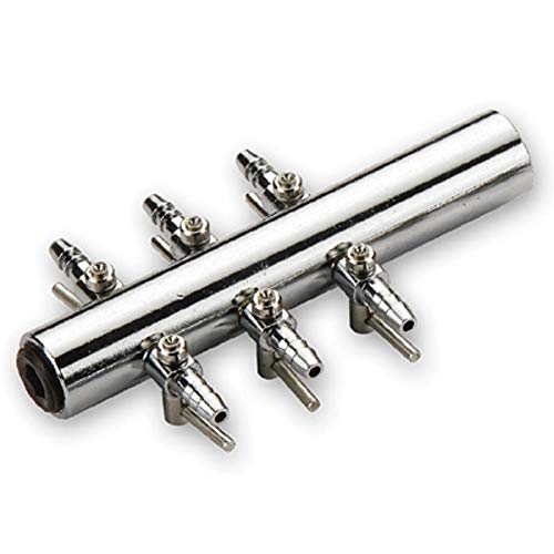 PondXpert Pond Air 6 Way Chrome Manifold for 4/6mm air tube