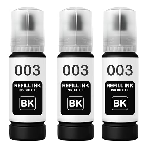 Image of Duplex DTC 003 Ink Compatible for Epson L3250, L3260, L5290, L3210, L3256, L3150, L3215, L3216, L5190, L3200, L3251, L3252, L3110, L3151, L3152, L3156, L3211, L3212 Printer (003 Black Ink 3 Pcs)