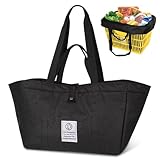 [DSDCDJ] エコバッグ 大容量 折りたたみ式 ２ハンドルデザイン 保冷バッグ レジかごサイズ買い物バッグ 巾着付 買い物袋 軽量 耐久性 手提肩掛け両用 ショッピングバッグ