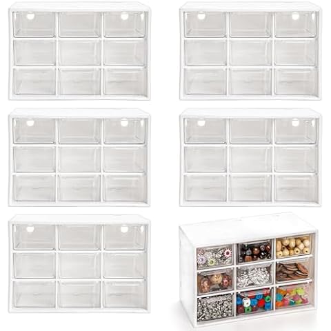 Hacaroa 3 Pack Mini Plastic Drawer Organizer Cover