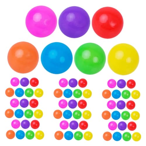 Abaodam 100pcs Colorful Plastic Ocean Balls Soft Play Pit Balls for Pit Pool Tent Playroom Accessories Stimulate Visual Learning and Fine Motor Skills