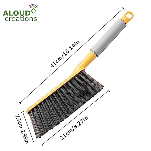 Image of ALOUD CREATIONS Long Bristle Polypropylene Dust Cleaning Brush|Ideal For Carpet Cleaning,Car Seat,Bed,Sofa,Curtains,Mats And Household Upholstery Cleaning|Multicolour|Pack Of 1