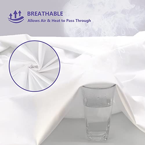 Full Size Mattress Protector Waterproof Mattress Cover Full Size Soft Breathable Noiseless Bed Cover Deep Pocket For 6-15" Pad, Washable Hypoallergenic Vinyl Free For Pets Kids Adults (Full, 1 Pack) #TOP3
