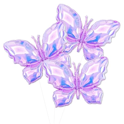 Image of PLAP Birthday Butterfly Party Balloons Party Decorate with Balloon Decorations (Purple)