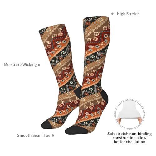 Image of Knee High Socks for Women Girls Fashion Women's Festival Stockings for Casual Running Work Travel