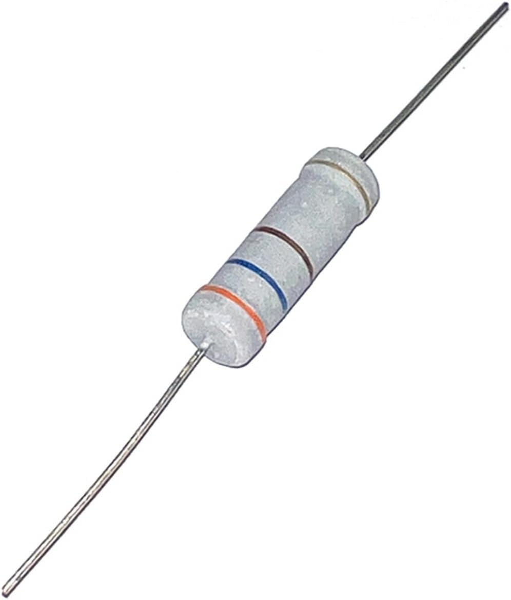 10Pcs 5W Carbon Film Resistor 5% 3R6 36R 360R 3K6 36K 360K 3.3 36 360 R K Ohm 1R 2.2R 3.3R 10R 22R 33R 4.7R 47R 5.1R 51R 1R-1M(CF 5W 620K 10pcs)