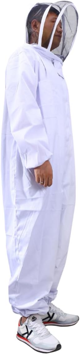 UPKOCH Beekeeping Suit Full Body Coverage and Removable Veil Professional Suit XXL