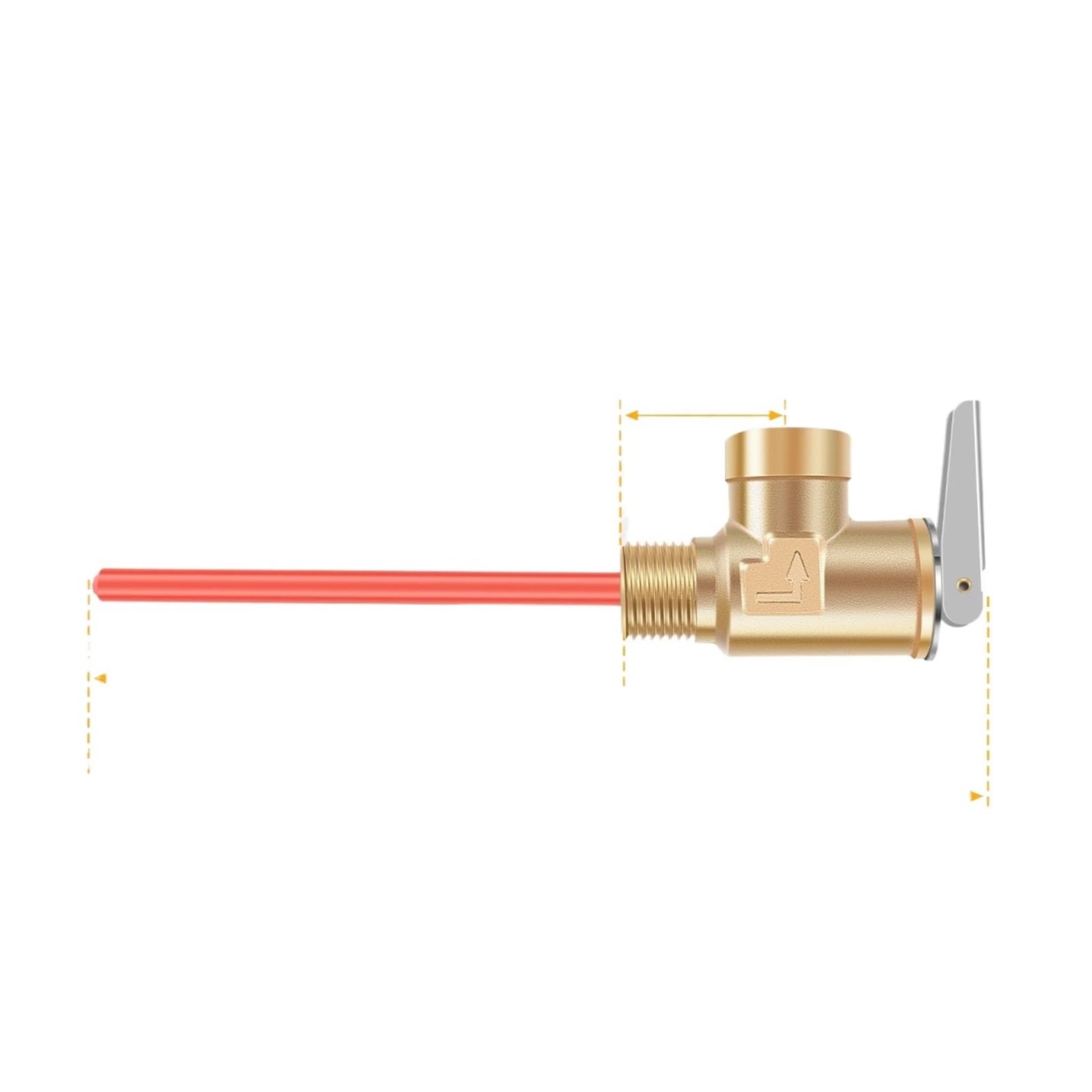 Pressure Relief Valve Automatic Safety Relief Valve 3/4in NPT for Hot Water Heater Temperature Pressure for Tanks 150PSI for Water(Rules 1 DN20)