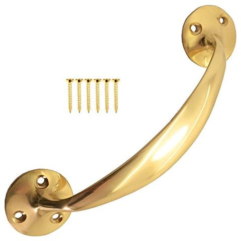 Polished Brass 7-Inch Victorian Bow Handle Cover
