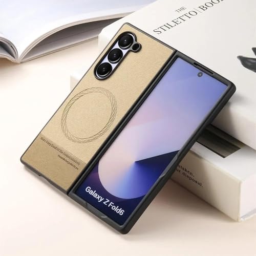 Coque magnétique Galaxy Z Fold5 antichoc et durable texture tissu