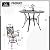 MFSTUDIO Cast Aluminum Bar Height Patio Dining Set of 7, Aluminum 54" Round Bar Height Table with Umbrella Hole and 6 Pieces Bar Height Swivel Stool, Brown