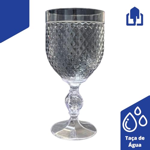 Taça 400ml Para Água Refresco Drinks Suco De Acrílico Transparente Cristal (Transparente)