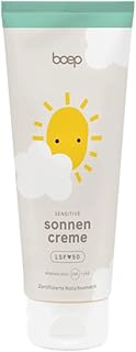 boep Sonnencreme Sensitiv LSF 50 – Mineralischer Sonnenschutz für Gesicht & Körper, für Babys, Kinder & Erwachsene geeignet, ohne Parfüm, vegane Naturkosmetik, 100 ml