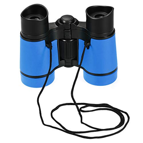 Binoculares compactos plegables 4x30 azul cielo con correa miniatura 1