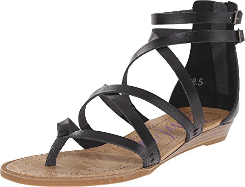 Blowfish Malibu Women's Bungalow Sandal, black, 6.5 Medium US