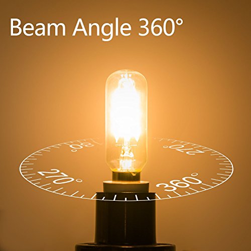 Ctkcom 4W E12 T6 Led Bulb(4 Pack)- Smooth Dimmable Candelabra Light Bulb T6 T25 Led Tubular Bulb 40W Equivalent Warm White 3000K 320Lm Tube Bulb Bent Tip For Pendant Light,E12 Base 110V #TOP3