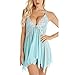 Produktbild Damen Sexy Dessous Set Spitze Neckholder Lingerie Unterwäsche Ungefüttert Bralette BH Floral Spitze und Slip Lingerie Reizwäsche Babydoll