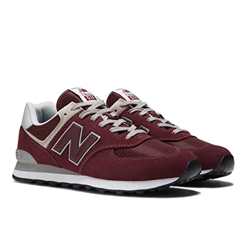 New Balance New Balance Men's 574 Core Sneaker, Burgundy/White, 8