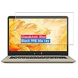 Vaxson Anti Blue Light Tempered Glass Screen Protector, compatible with ASUS VivoBook S14 S410 / S410UN / S410UQ / S410UA 14' Visible Area, 9H Film Protectors [ Not Full Coverage ]