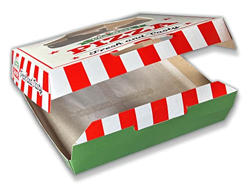 Olympak Individual Pizza Box | Disposable Mini Pizza Box With Clear Window | Easy Clamshell, Thick & Sturdy | Grease-Resistant, Microwave & Freezer-Safe | 300/Case (6" L X 6" W X 1.75" H) #TOP1