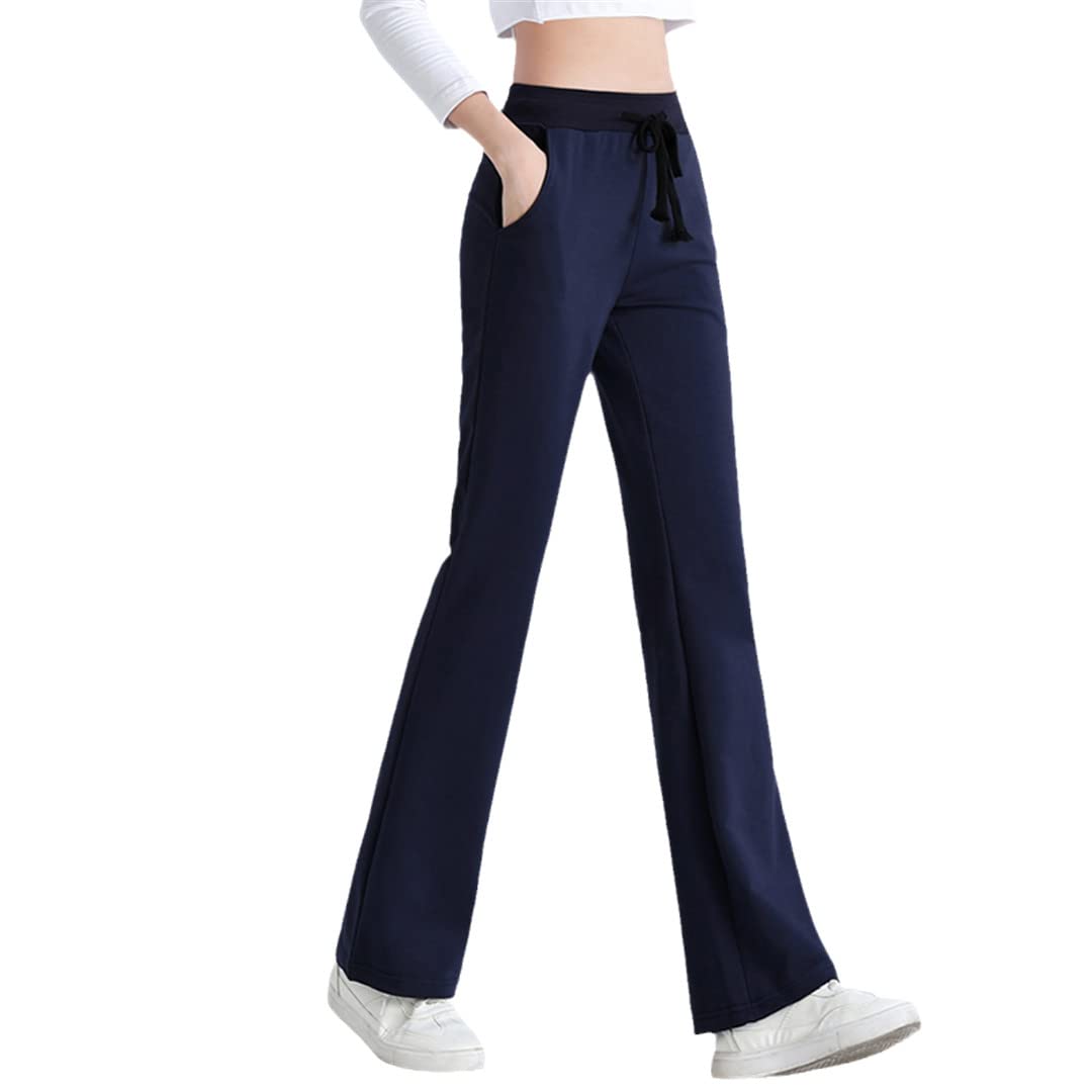 Dninmim Pantaloni casual da donna a vita alta da jogging con coulisse slim fit elasticizzati pantaloni sportivi