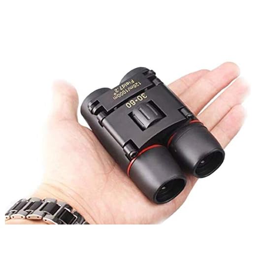 ARPDJK Compacto Pequeño Prismático 30x60 Potente Telescopio Plegable con Tela de Limpieza y Estuche para el Transporte, Prismático Binocular de Bolsillo Ligero para Adultos y Niños
