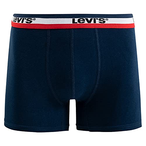 Levi's Cueca boxer masculina de algod o com el stico, pacote com 4, Pacote com 4 com cinza mesclado