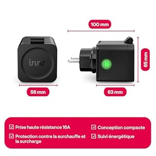 Innr Prise Connectée Zigbee Extérieure, Fonctionne avec Hue* et Alexa, Outdoor Smart Plug, Répéteur Zigbee, Prise Electrique Exterieure, IP54 Étanche - 1 pièce