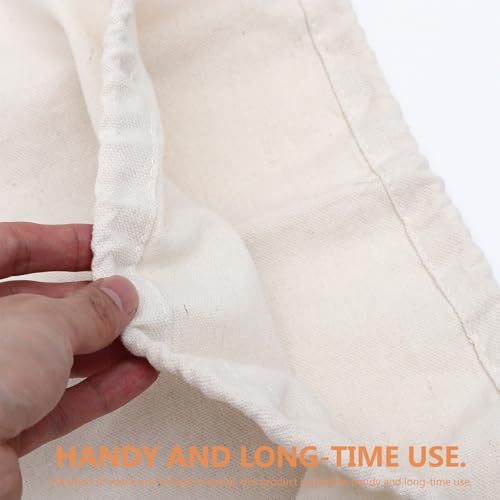 Bolsa de lavandería de lona natural de gran capacidad para ropa 7