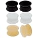 bodyjewellery 3 Pairs Ear Plug Skin White Black Sili Double Flare Earring Solid Gauges Ears Tunnel Exper Piercing 11/16 18mm