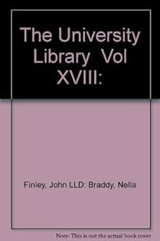 Hardcover The University Library Vol XVIII: Book