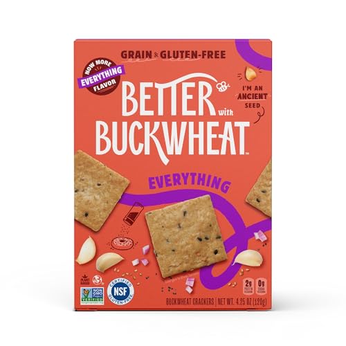 Better with Buckwheat Everything Crackers, 4.25 Oz (Pack of 1)