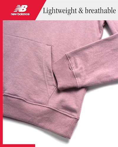 New Balance Girls' Sweatshirt - Lightweight Fleece Pullover Basic Hoodie Jacket thumb #2