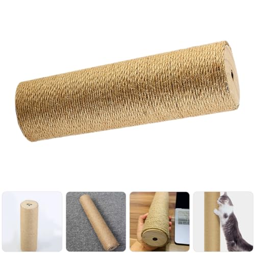 Poste rascador para gatos de madera y cuerda de yute miniatura 5