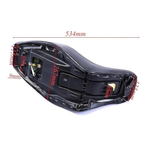 Funda de asiento para motocicleta cojín delantero conductor ciclomotor 4