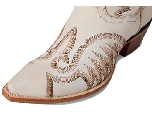 Image of Dan Post Boots Womens Josie Embroidered Snip Toe Zippered Casual Boots Mid Calf Low Heel 1-2 inch - White