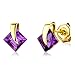 Produktbild Miore Damen-Ohrstecker 9 Karat 375 Gelbgold Amethyst