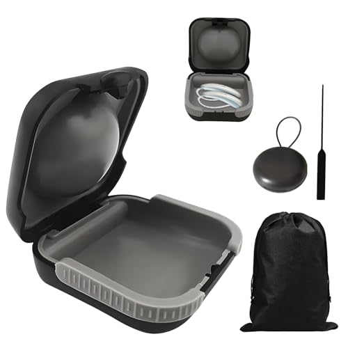 atnayo 4 Pcs Hearing Aid Case Set, Waterproof Compact Hearing Aid Cases (65 * 65 mm)