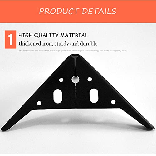 Patas de metal para muebles con almohadillas protectoras de suelo, pack de 4 7