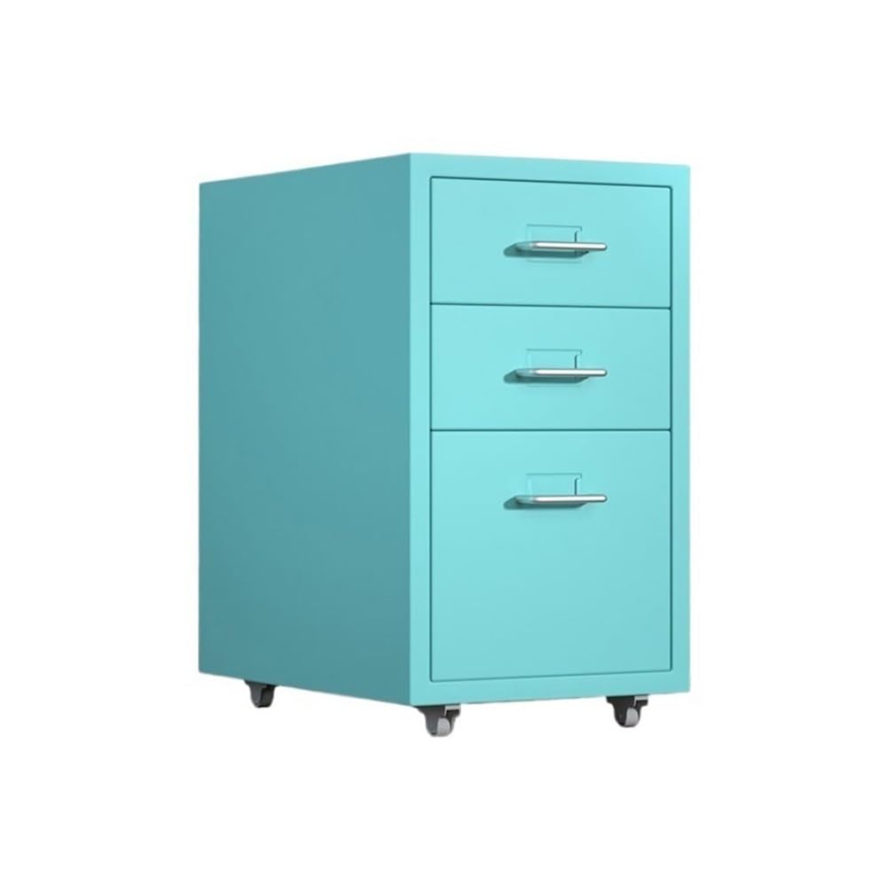 Aioneer Blue File Cabinet Office File Cabinet 1.2Mm Thickness Iron Cabinet Multifunctional Storage Cabinet Multi-Drawer Cabinet Data Storage Cabinet Filing Cabinet