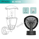 Oktaplex Bel lampa zewnętrzna z czujnikiem ruchu antracyt E27 żarówka wymienna lampa zewnętrzna 230 V lampa ścienna zewnętrzna IP54