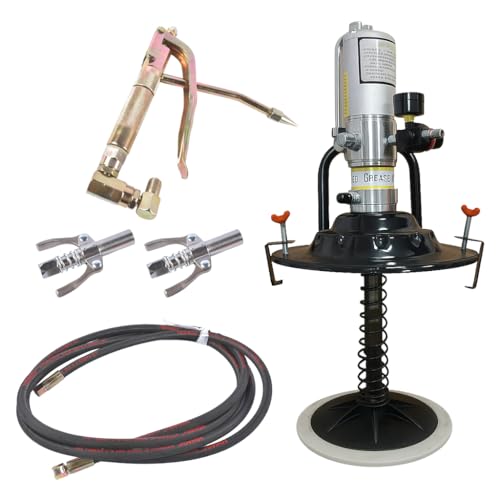 60:1 Air-Operated Grease Pump Kit for 5-Gallon Bucket 7000 PSI 28.75 oz/min 13 ft Hose & Grease Gun Universal Fit Vehicle Compatible (No Bucket)