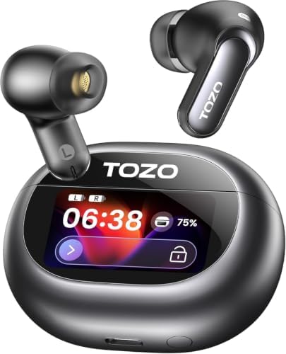 TOZO NC20 Pro Bluetooth 6.0 Headphones, Touch Screen & ANC 52dB