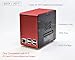 ElectroCookie Raspberry Pi 5 Case, Aluminum Mini Tower Case with Cooling Fan and Color Changing Ambient Light (Red)