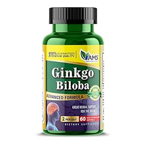 America Medic & Science Ginkgo Biloba 60mg (60 Softgels) | Brain Booster Supplement for Men and Women | Mind Enhancer with Herbal Leaf Extract