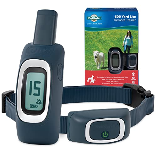 Petsafe 600 Yard Lite Remote Training Collar – Smaller Version For Small Or Medium Dogs – Choose From Tone, Vibration, Or 15 Levels Of Static Stimulation – Medium Range For Training Off Leash Dogs #TOP6