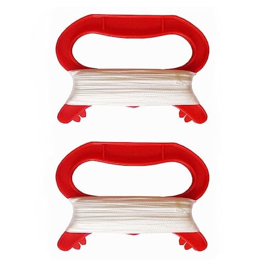 SquEqu 2 Pack Kite String Winder 100 Meter / 40 inch Cord with D Shape Handle Winding Reel Grip Spool Line Board Plate for Flying Kites Outdoor Kids Adults Boys Girls Game