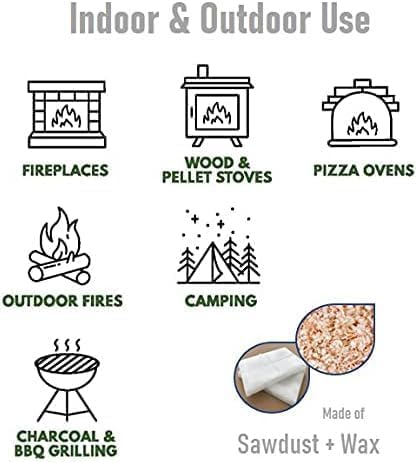 Miniatura 4 de Superior Trading - Cápsulas de inicio de fuego en caja de cartón, iniciadores de fuego para fogatas, barbacoa, parrilla, pozo, estufa de leña y