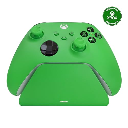 Image of Razer Universal Quick Charging Stand for Xbox Series X|S: Magnetic Secure Charging - Perfectly Matches Xbox Wireless Controllers - USB Powered - Velocity Green (Controller Sold Separately)