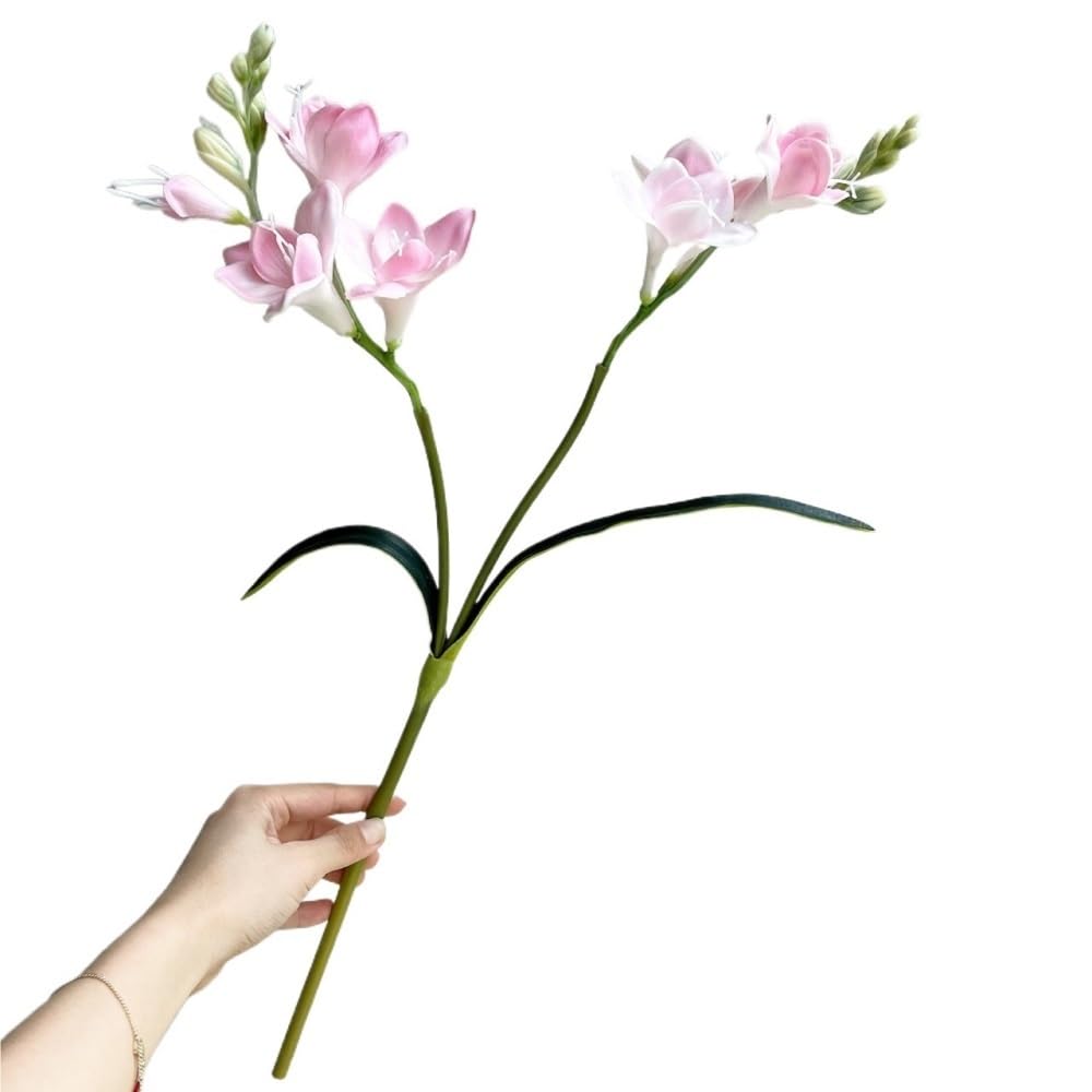 Huffa Pink Simulation Cymbidium Flower Hairpin - Elegant Floral Hair Accessory For Home And Special Occasions(Pink)
